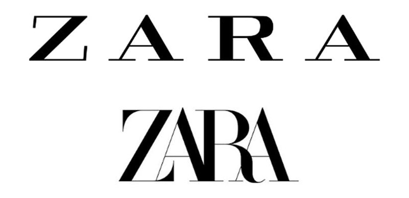 ZARA: Dư luận cho rằng đội ngũ thiết kế logo của ZARA chỉ thay đổi "chút xíu" logo cũ, không có gì mới mẻ. 