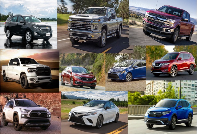 Top 10 thương hiệu bán nhiều xe nhất nước Mỹ năm 2019