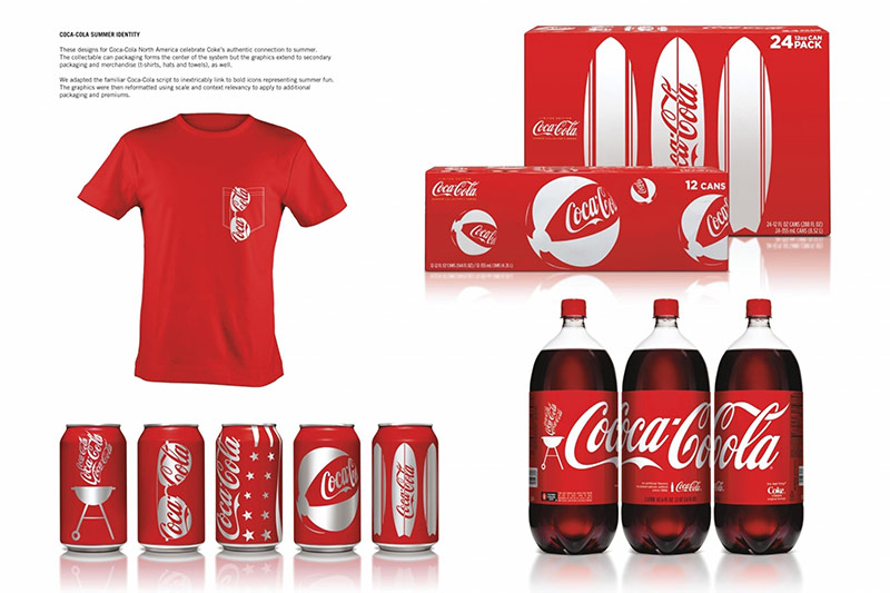 Màu đỏ đặc trưng của các sản phẩm Coca cola