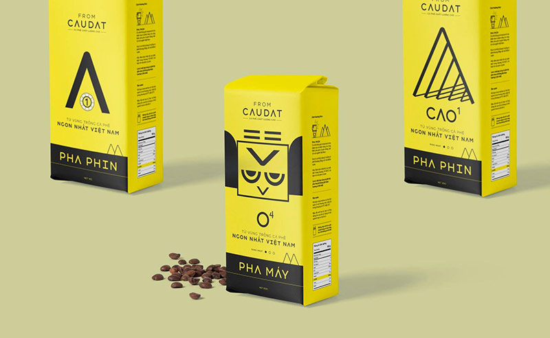 Bao bì cà phê sáng tạo từ nhà thiết kế của Vũ Digital - Agency