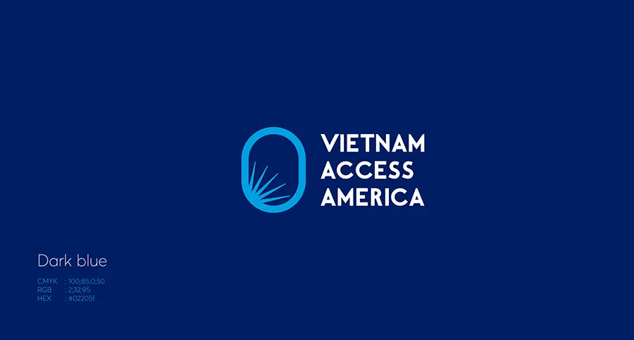 Logo Vietnam Access America, Tập đoàn Tư vấn tài chính - Đầu tư định cư Hoa Kỳ do Vũ Digital thiết kế.