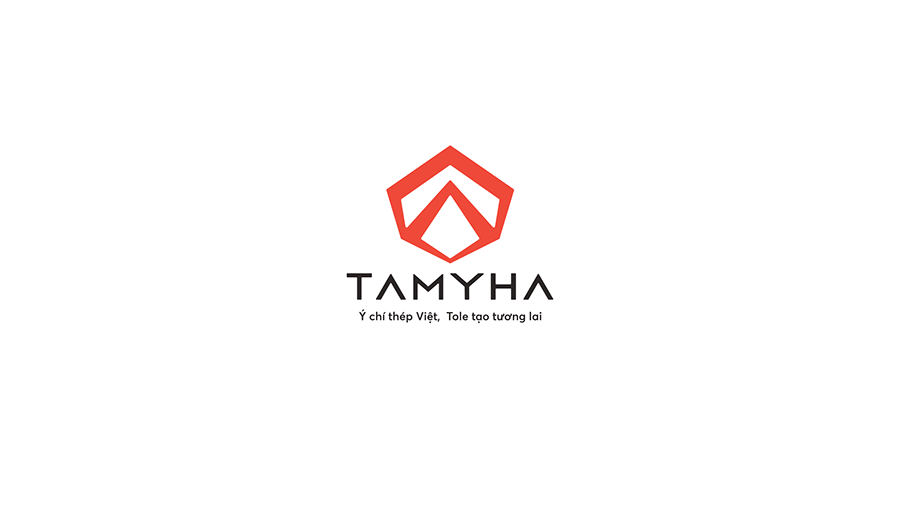 Thiết kế logo Tamyha, hệ thống nhà máy tôn thép số 1 Đồng Nai do Vũ Digital thiết kế.