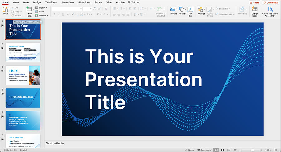 Slide powerPoint đẹp chủ đề những hạt dữ liệu chuyển động