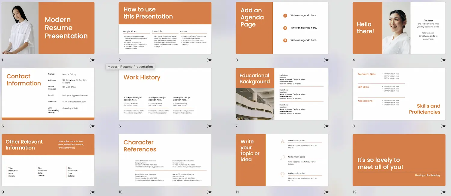 Slide powerPoint đẹp giới thiệu cá nhân hiện đại