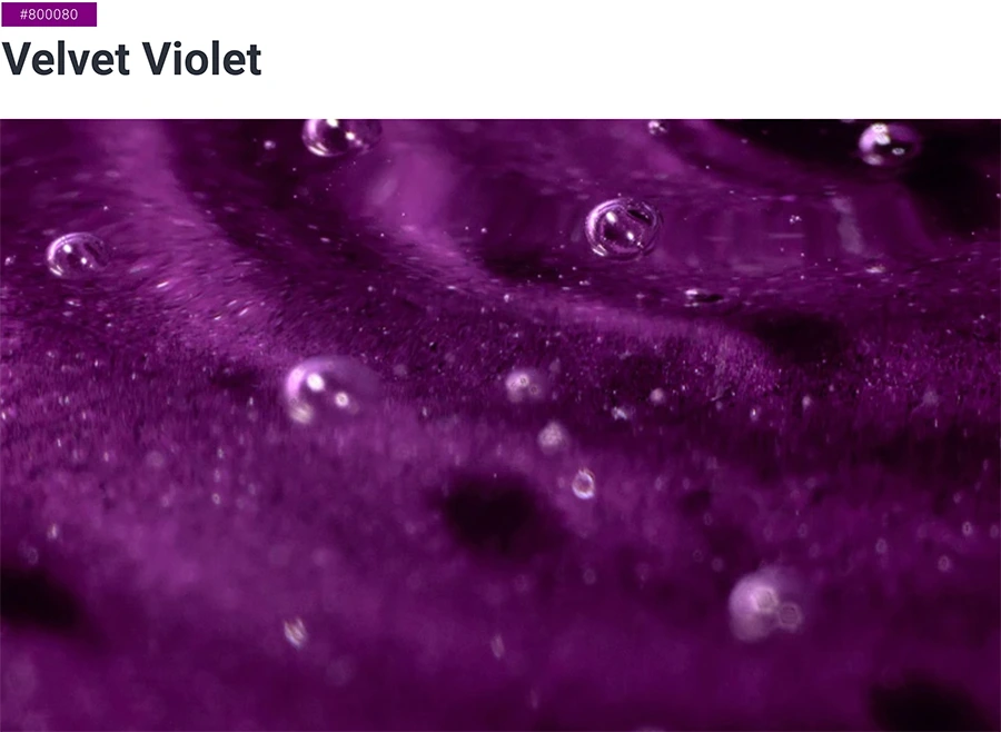 Xu hướng màu sắc 2022, màu Velvet Violet