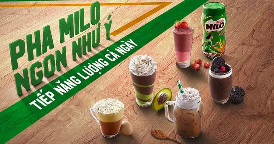 Ví dụ chiến lược sản phẩm: Milo là sản phẩm bền vững của Nestle, nguồn ảnh: Nestle