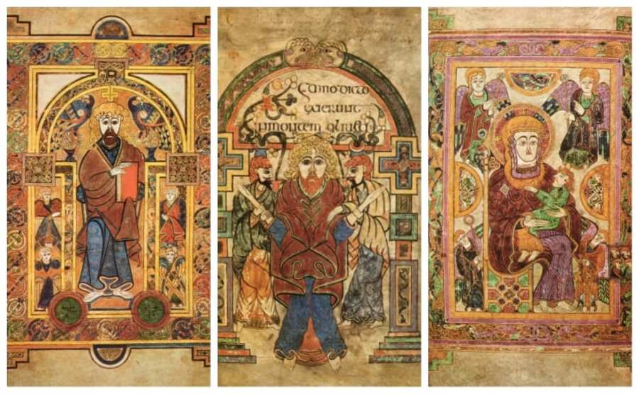 Quyển sách “The Book of Kells” được viết khoảng thế kỷ thứ 9 (ảnh: bbc)